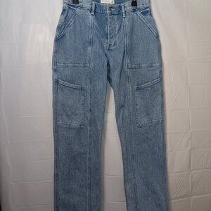 ABERCROMBIE & FITCH CURVE LOVE BUTTON FLY BLUE JEANS